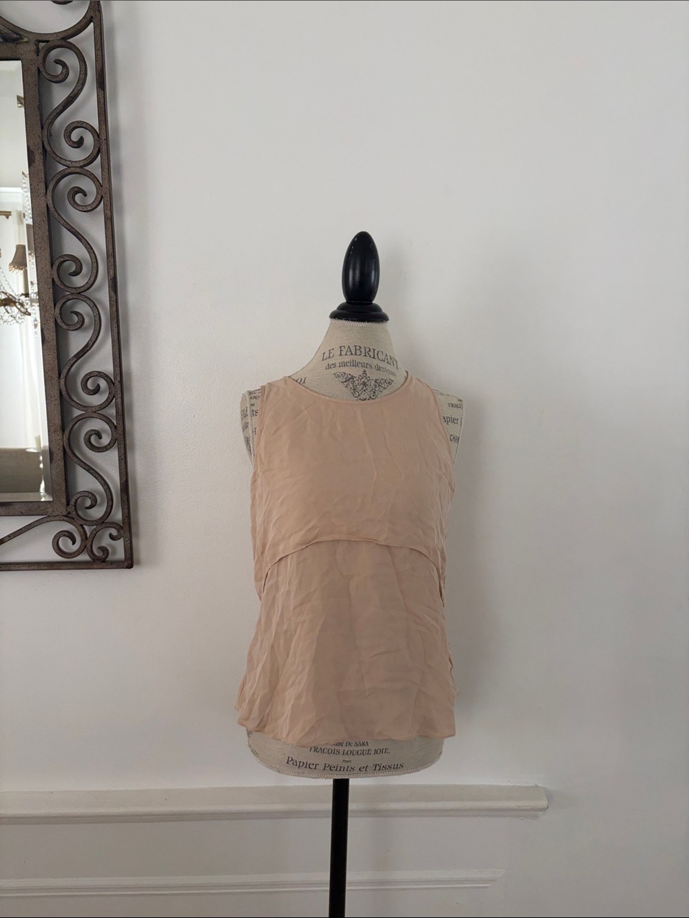 Theory Blush Pink Layered Sleeveless Camisole